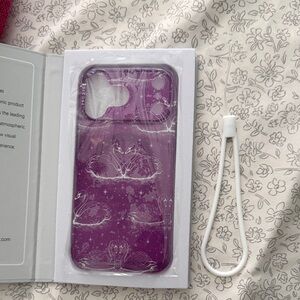 Purple Phone Case with Swan Design